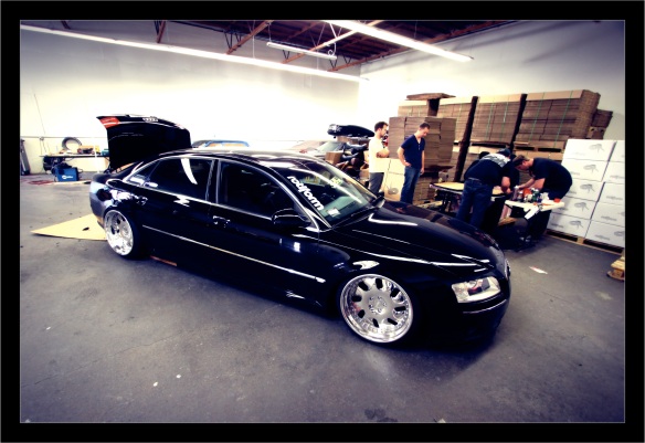 Jason gave us a sneak peak of the Audi A8 that was being prepared for the